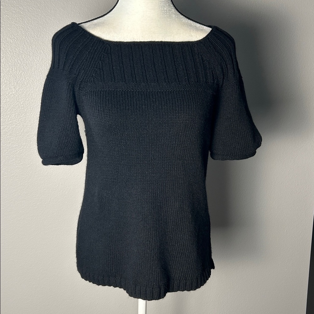 LOFT Black round neck sweater sz S